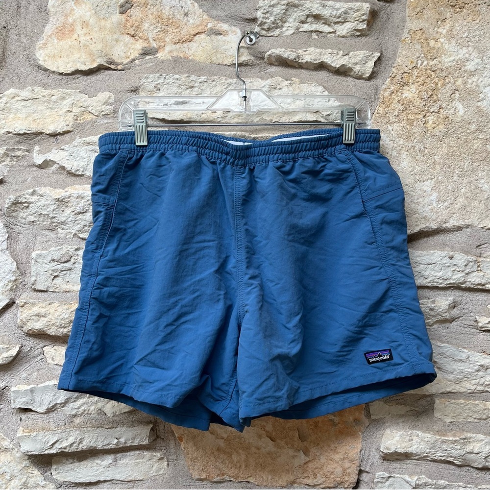 Patagonia Men's Swimming Shorts Size L 100% Nylon Blue